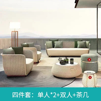 Rattan Wood Garden Furniture Sets Beach Fabric Garden Furniture Sets Round Backyard Muebles De Patio Exterior Patio Furnitures