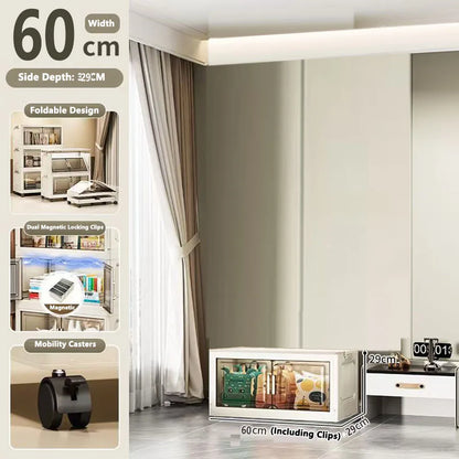 Multi-specification Large Capacity Storage Cabinet with Open Door Multifunction Foldable Closet Organizer Sundries Cabinet