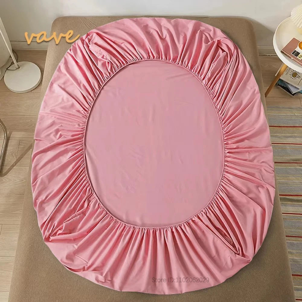 Fitted Bed Sheet with 360 Elastic Band Mattress Protector Cover Bedspreads for Single Double King Queen Size Bed Sheet 160x200