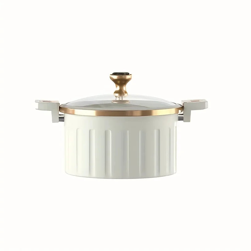 Enamel Cooking Pots Large-capacity Double-handled Stew Pot Non-stick Multifunctional Home Pot Suitable Pots for The Kitchen