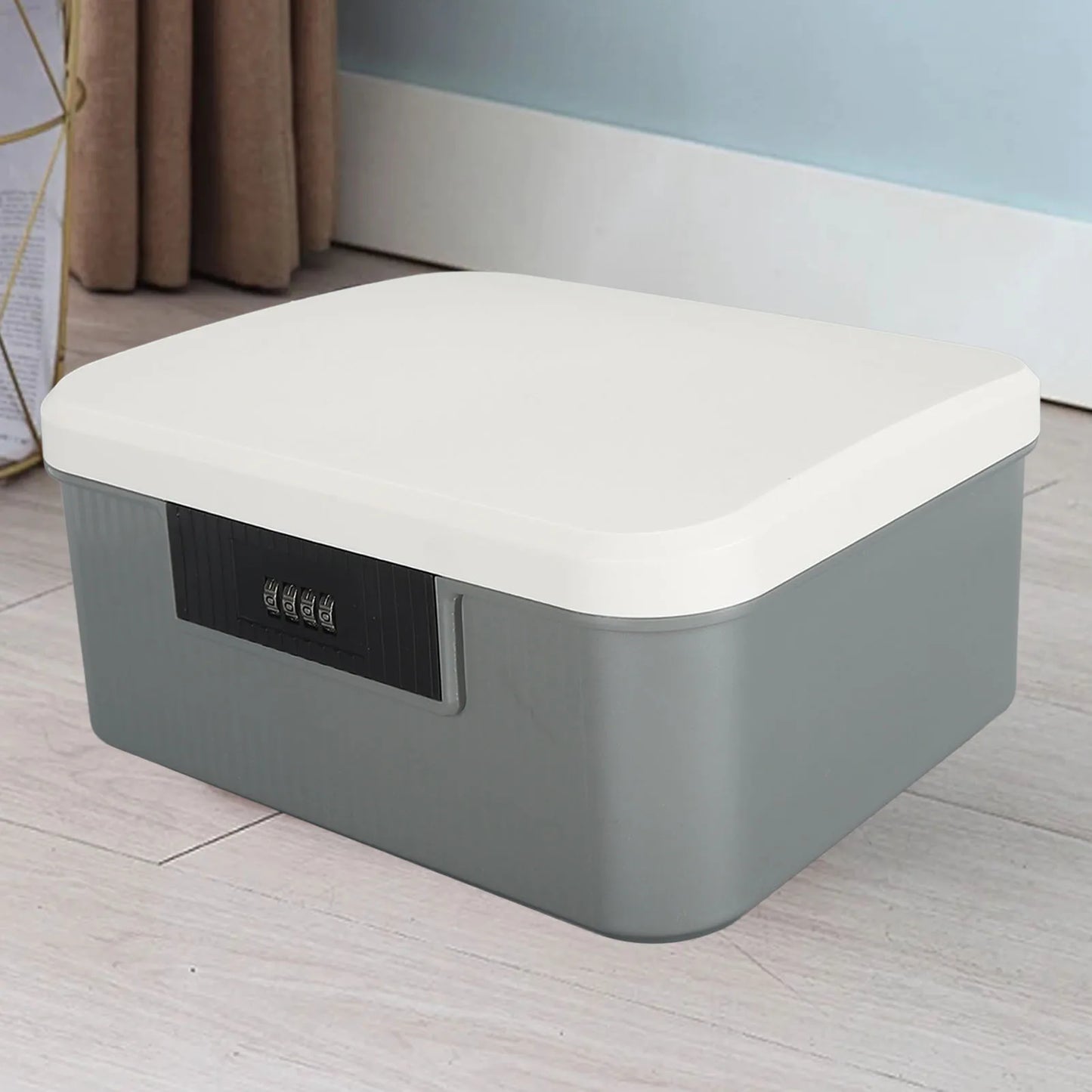 9L Capacity Lockable Storage Trunk Lockable Storage Trunk for Files Document Organizer Double Layer Password Storage Locking Box