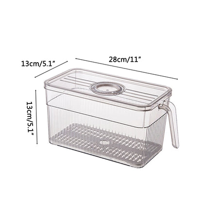 Kitchen Storage Containers with Time Recorder Lid Fridge Organizers Keep Fresh Food and Fruit Refrigerator Freezer Storage Boxes