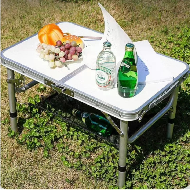 Portable Folding Camping Table, Lightweight Aluminum Outdoor Picnic Desk with Carry Bag for Beach Backyard Travel, Quick Setup