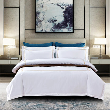 Nordic Style Pure Cotton Duvet Cover Hotel-Grade 100% Cotton Queen King Size Quilt Cover Sheet Pillowcases High-End Bedding Set