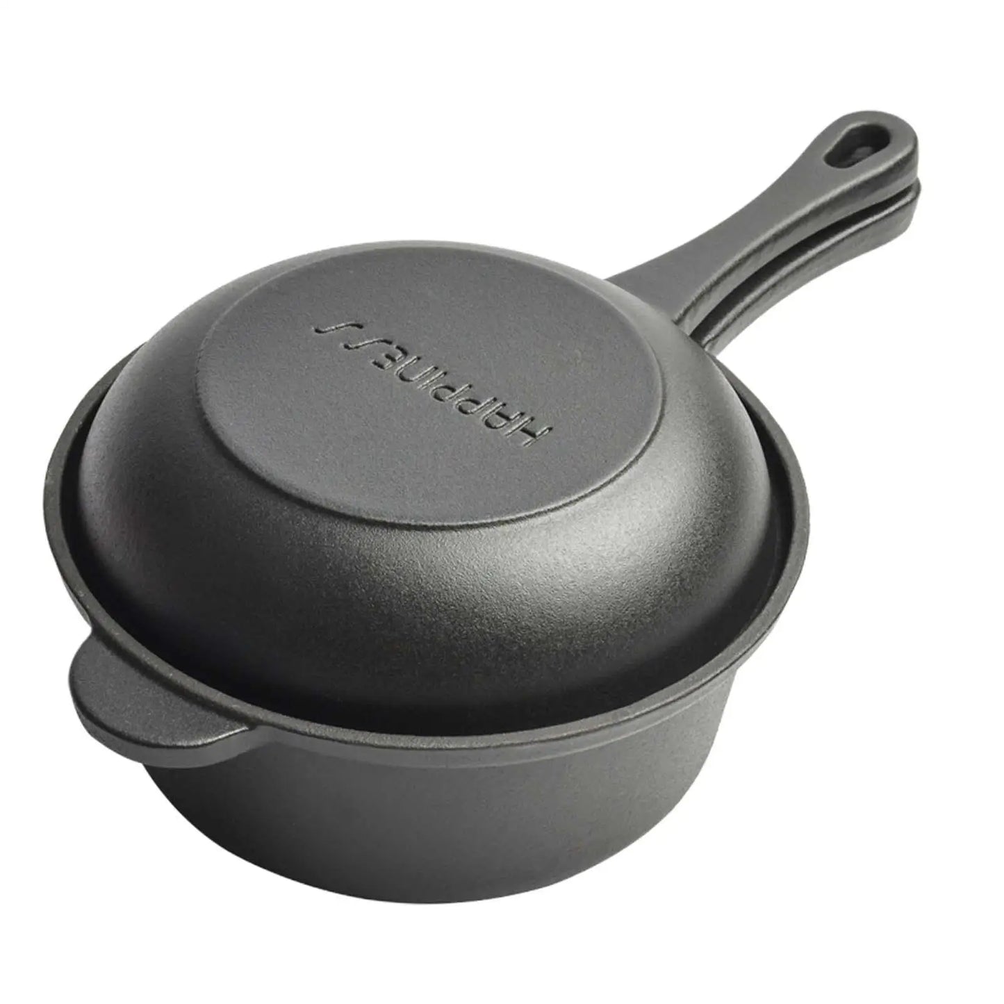 Cast Iron Pan with Skillet Lid BBQ heating fast Nonstick Stovetop Heavy Duty Soup Pot Frying Pan Stewpot for camping