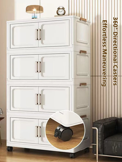 Storage Cabinet No Installation Required Organization Cabinet for Babies and Children Clothes Organizer Box Snack Plastic Foldable