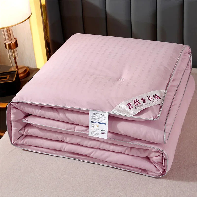 Formtheo Handmade Silk Quilt Mulberry Silk Winter Spring and Autumn Bedspread Comforter Set 200*230 220*240