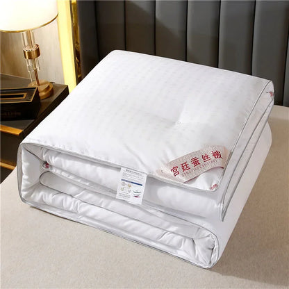 Formtheo Handmade Silk Quilt Mulberry Silk Winter Spring and Autumn Bedspread Comforter Set 200*230 220*240