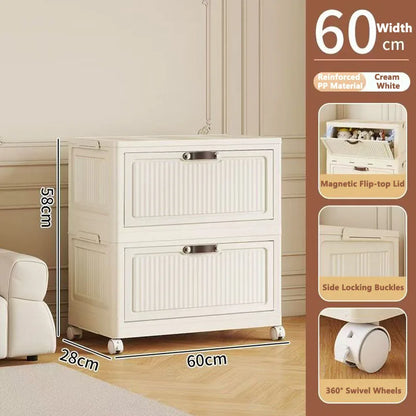 Transparent Foldable Storage Cabinet Large Capacity Refrigerator Storage Box Multi-Specification Multifunction Kitchen Organizer