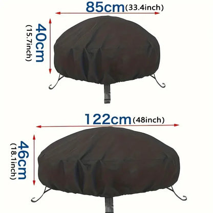 1pcs Fire Pit Cover, Round Firepit Cover,  Dustproof Fire Bowl Cover,  Grill Cover, Waterproof Barbecue Grill Protector