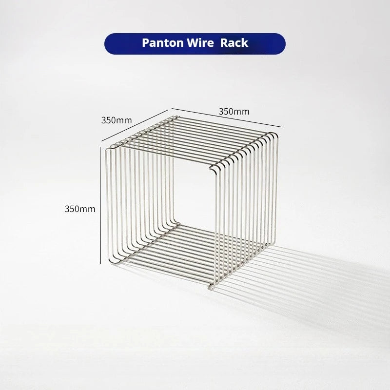 Denmark Montana Panton Wire Geometric Line Side Table Combination Home Metal Bookshelf Vintage Storage Stainless Steel Rack