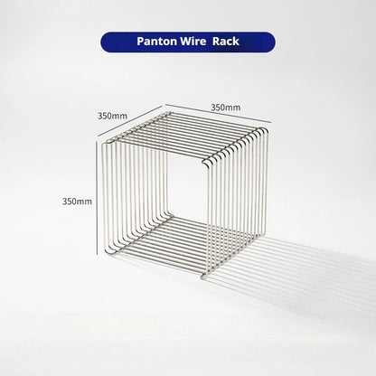 Denmark Montana Panton Wire Geometric Line Side Table Combination Home Metal Bookshelf Vintage Storage Stainless Steel Rack