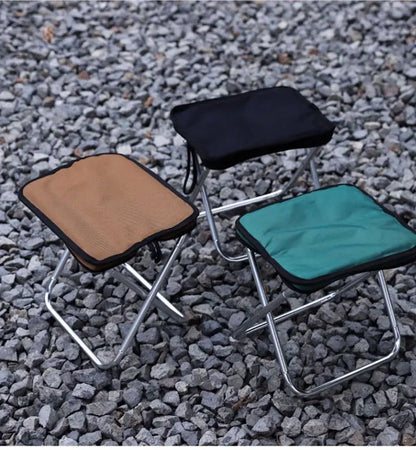 foldable fishing stool Outdoor Camping sturdy travel aluminum tube stool
