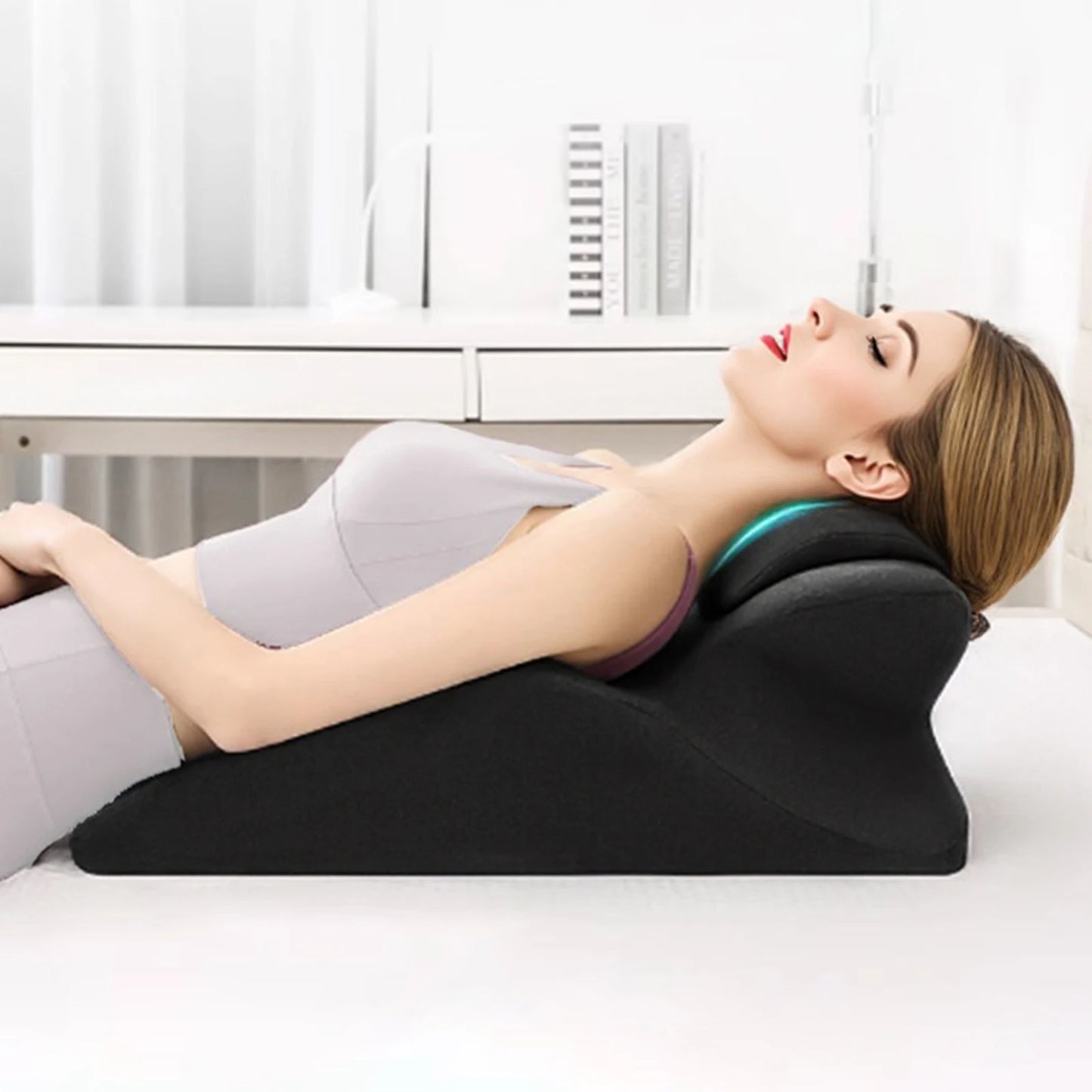 Couples Butt Cushion Memory Foam Wedge Pillow Bed Pillow for Reading Sleeping Lying Lumbar Support Pillow