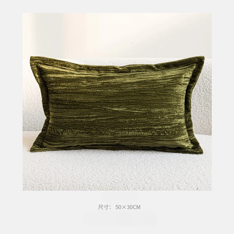 Modern Luxury Lumbar Pillow Cover 12x20in High Density Embroidered Jacquard Pillow Covers Decorative Home Decor for Sofa Bedroom