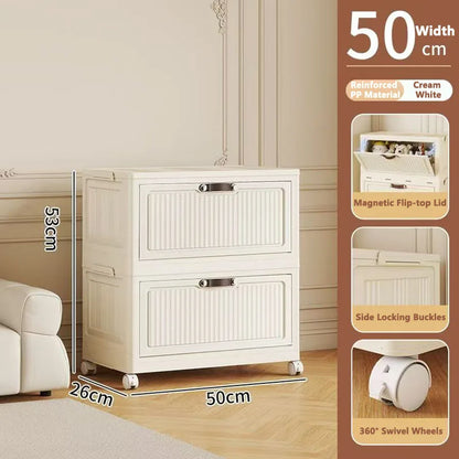 Transparent Foldable Storage Cabinet Large Capacity Refrigerator Storage Box Multi-Specification Multifunction Kitchen Organizer