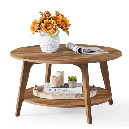 Wooden Tea Table Luxury Household Simple Small Table Living Room Sofa Multi-layer Edge Several Solid Wood Bedroom Coffee Table