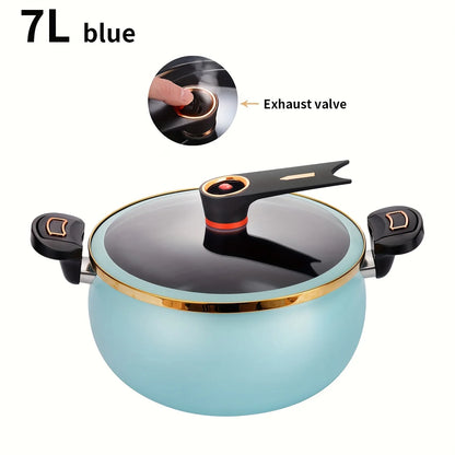 Home Use Multi-Functional Large Capacity 1.85 Gallon 10.24 Inch Non-Stick Pot Suitable for Induction Cooker And Gas Stove
