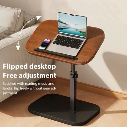 Adjustable Height Side Table Portable Side Desk Coffee/Afternoon Tea Table Dormitory Desk Home Bedside Sofa Office Reception Are
