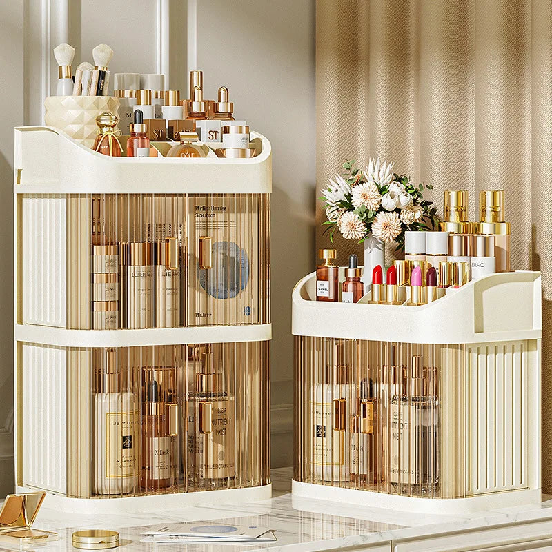 Cosmetics Storage Box Large Capacity Dressing Table Skin Care Products Storage Rack Drawer Type Organizer Desktop Dust Storage