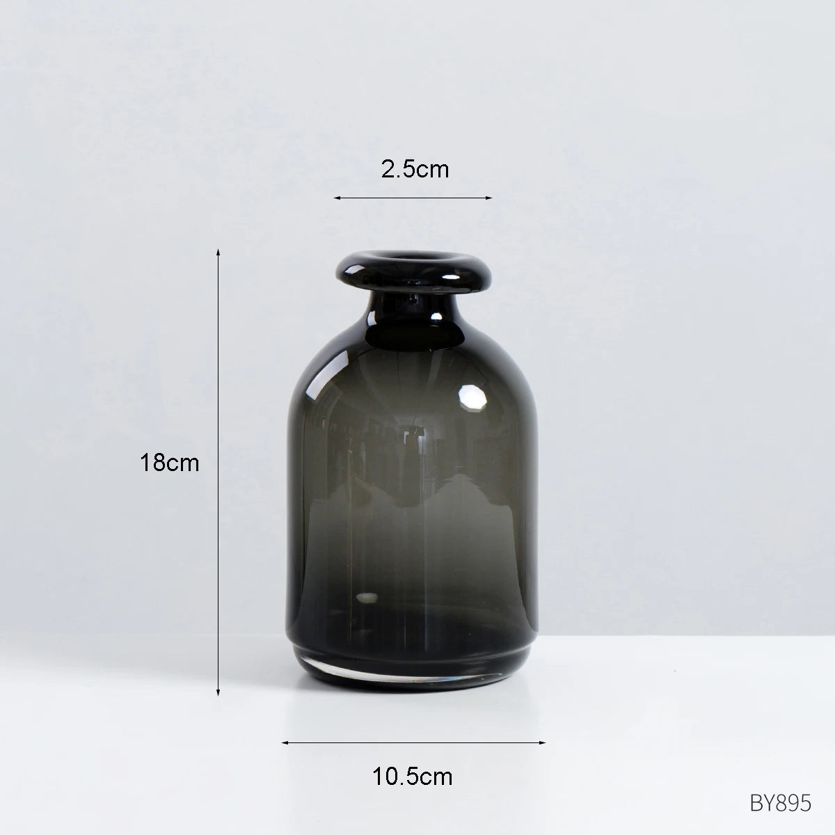 Nordic Glass Vase Black Flower Vases Home Decoration Accessories Living Room Decor Vase Decoration Household Transparent Vases