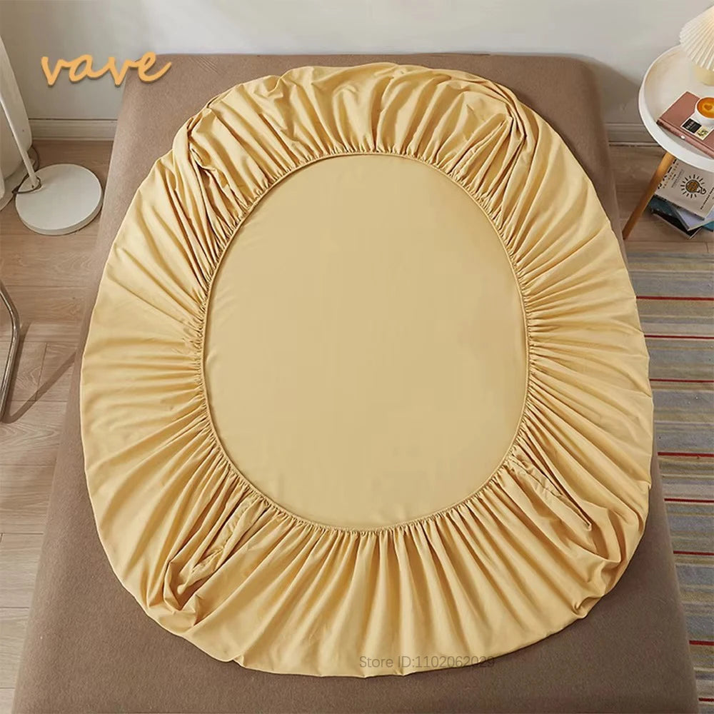 Fitted Bed Sheet with 360 Elastic Band Mattress Protector Cover Bedspreads for Single Double King Queen Size Bed Sheet 160x200