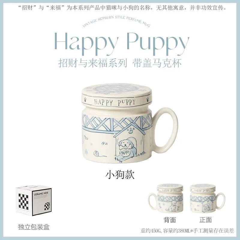 18 Style Options with Lids, Coffee Mugs for Couples, Ceramic Mugs That Can Fit in the Microwave and Dishwasher