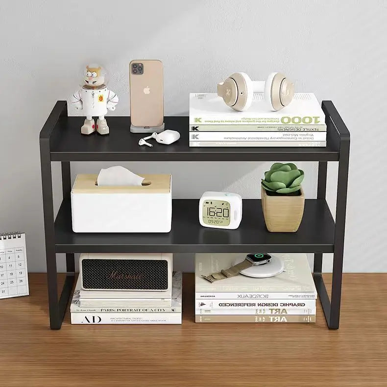 Student Desktop Book Storage Rack Layered Display of Household Cosmetics Perfume Organize Office Desktop Miscellaneous Materials