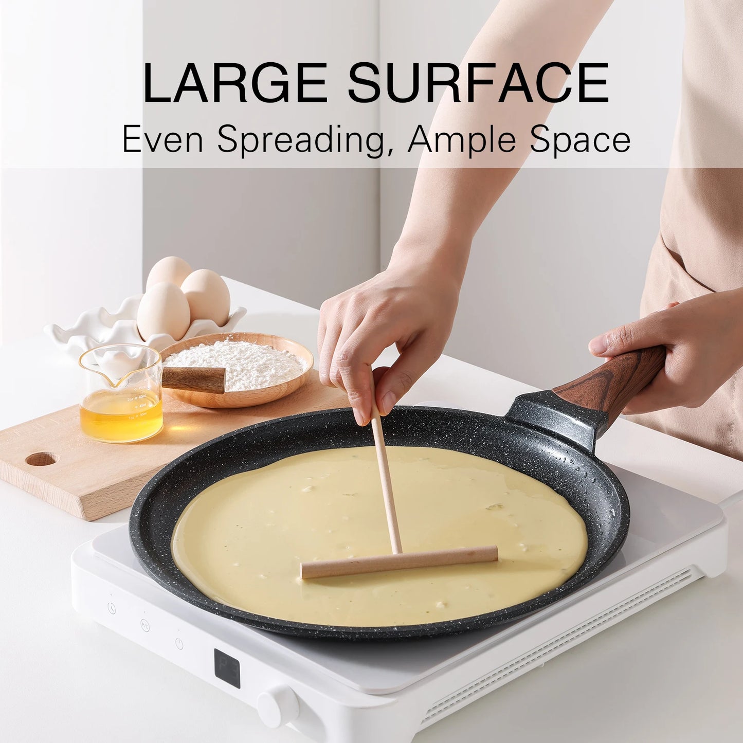 KORDISEN Pizza Frying Pan Nonstick 10/12inch Breakfast Fried Eggs Pizza Steak Burger Pancake Pots Induction Cooker Compatible