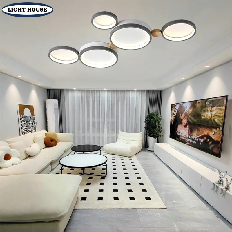 Modern Living Room LED Pendant Light Bedroom Lighting Ceiling Light Indoor Ceiling Light Round LED Ceiling Light Living Room Lig