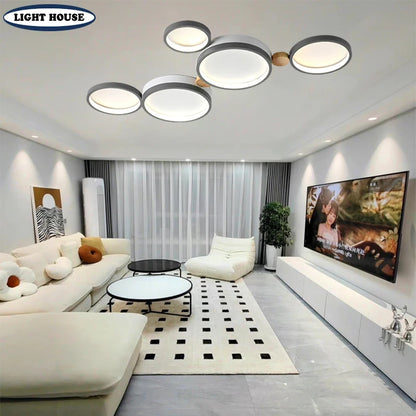 Modern Living Room LED Pendant Light Bedroom Lighting Ceiling Light Indoor Ceiling Light Round LED Ceiling Light Living Room Lig