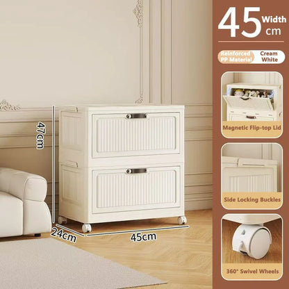 Transparent Foldable Storage Cabinet Large Capacity Refrigerator Storage Box Multi-Specification Multifunction Kitchen Organizer