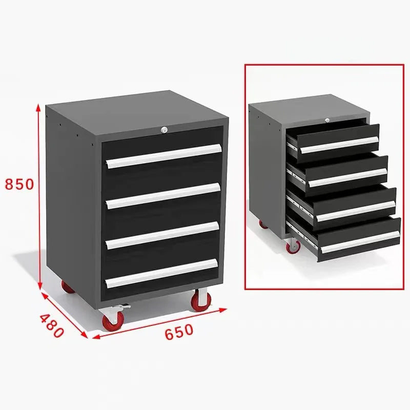 Sturdy Metal Tool Storage Cabinets: Drawer + Single/Double Door Units For Organizing Mechanic Tools In Workshops/Garages