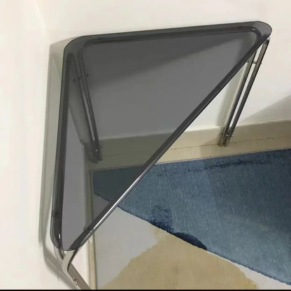 Corner Table Simple Triangle Nook Computer Electroplated Metal Small Apartment Desk Stainless Steel Light Luxury Home Furniture
