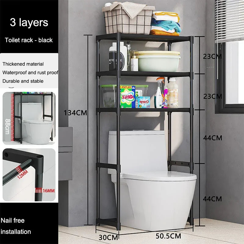 Storage Shelf For Bathroom Space Washing Machine Rack Saver Over Toilet Rack For Bathroom Floor Home Organizer Clearance Sale