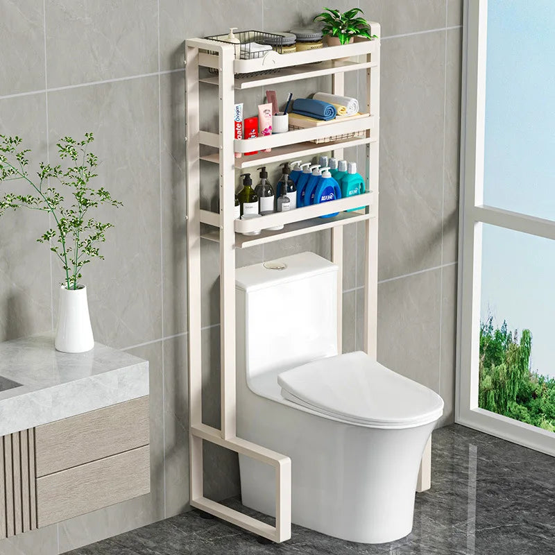 Cabinet Bathroom Standing Holder Over The Toilet Storage Rack Balcony Floor Toilet Rack Multi-Functional Toilet Simple Storage