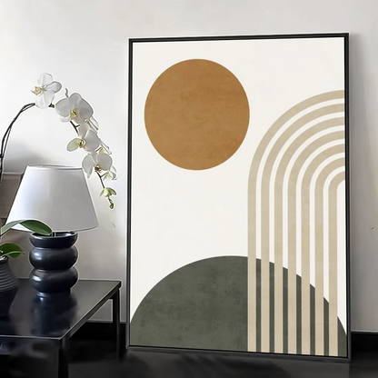 Bohemian styleAbstract Geometric Line boho Poster HD art sticky wall waterproof home living room bedroom bar aesthetic decoratio
