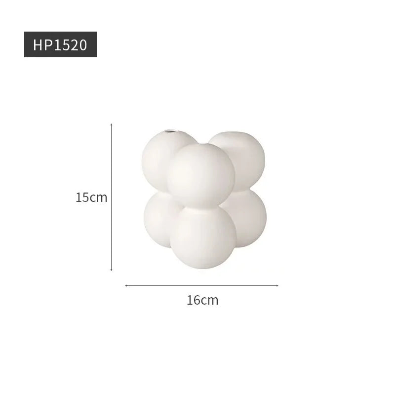 Nordic White Vases Living Room  Home Decor Room Decor Pottery And Porcelain Vases For Artificial Flowers Decorative Figurines