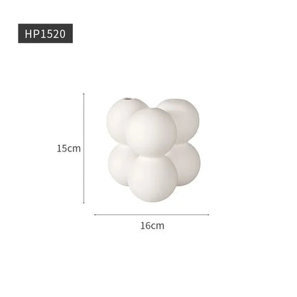 Nordic White Vases Living Room  Home Decor Room Decor Pottery And Porcelain Vases For Artificial Flowers Decorative Figurines
