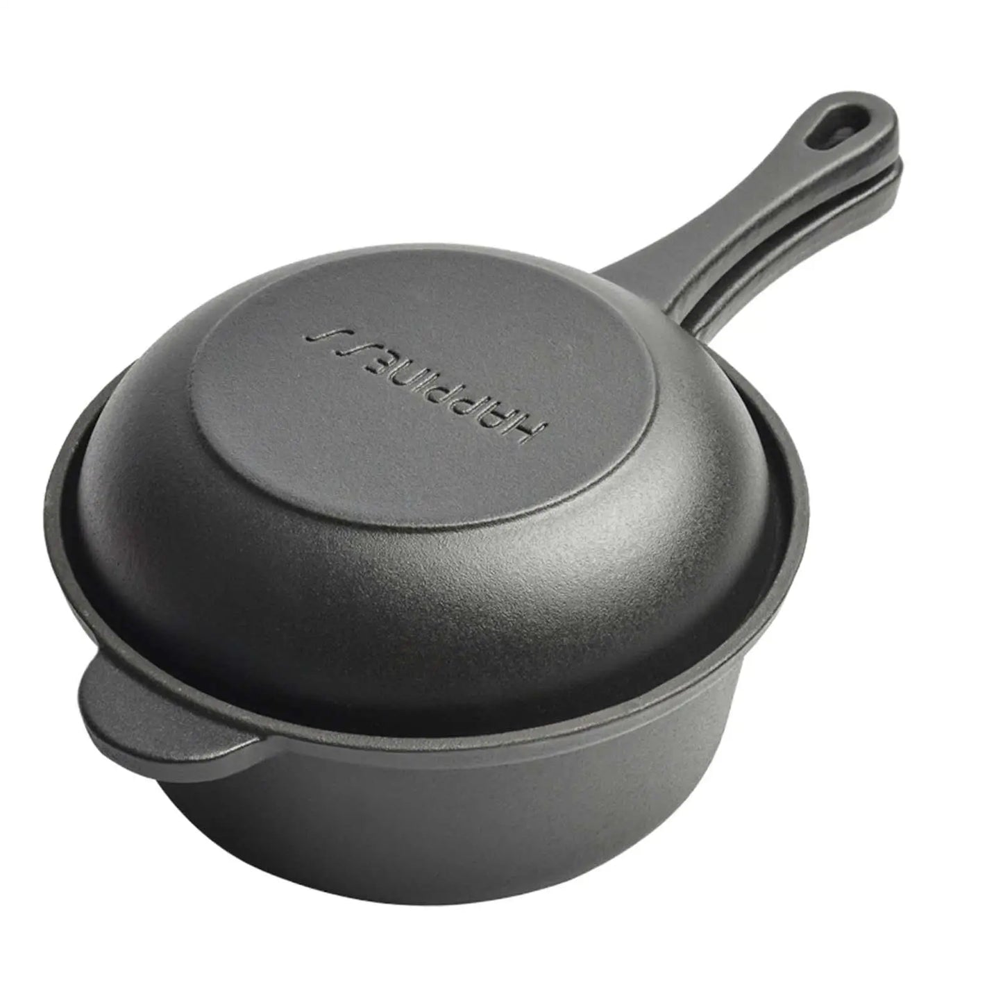 Cast Iron Pan Cooker Pot with Skillet Lid BBQ Steak Pot Stewpot for Home Kitchen