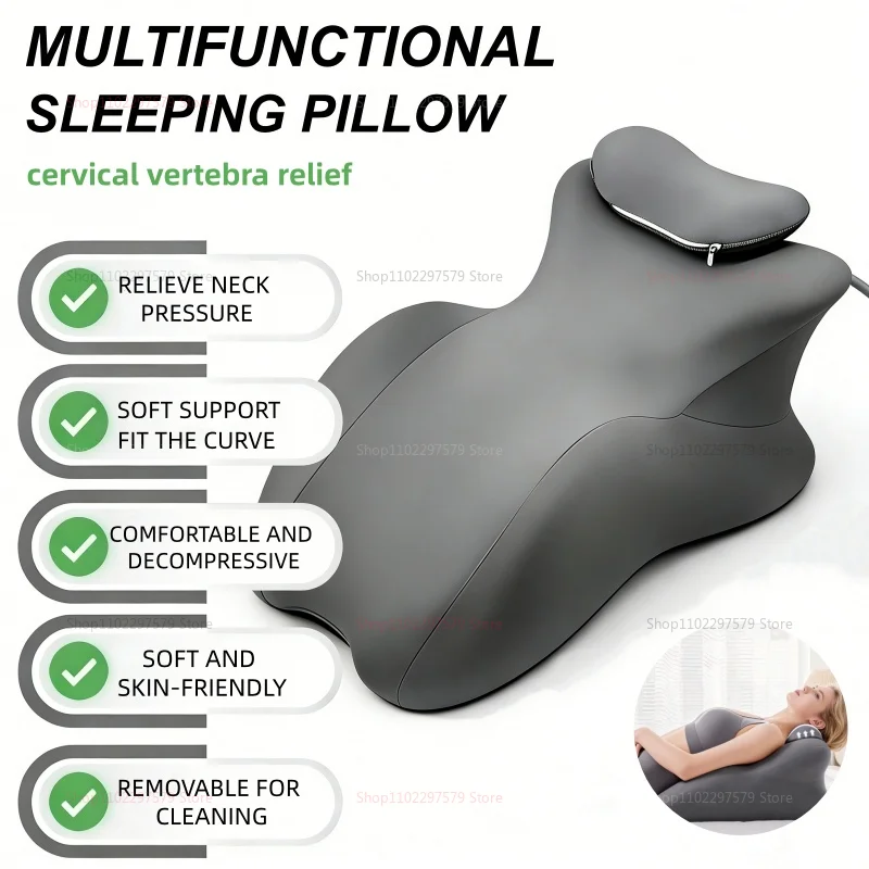 Memory Cotton Cushion Multi-Positional Pillow Multi-functional Pillow Massage Breathable Fabric Cushion Removable Washable
