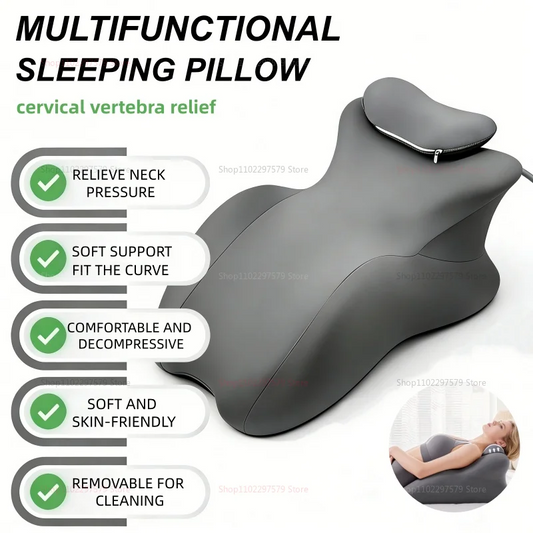 Memory Cotton Cushion Multi-Positional Pillow Multi-functional Pillow Massage Breathable Fabric Cushion Removable Washable