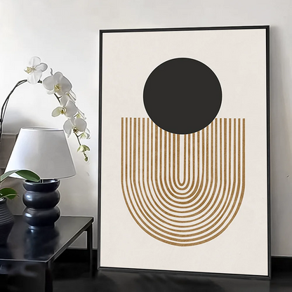 Bohemian styleAbstract Geometric Line boho Poster HD art sticky wall waterproof home living room bedroom bar aesthetic decoratio