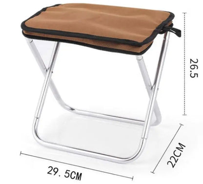 foldable fishing stool Outdoor Camping sturdy travel aluminum tube stool