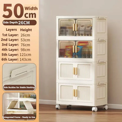Large Capacity Multifunction Storage Cabinet Dustproof Wardrobe Folding Home Organization Solution