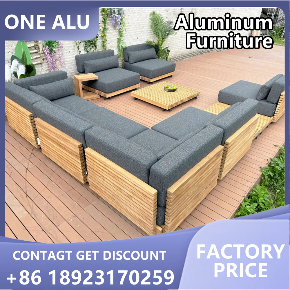 Hotel Modern Aluminum Outdoor Furniture Villa Garden Sofa Set Durable Patio Furniture Set Resort Luxury  Outdoor Garden Use