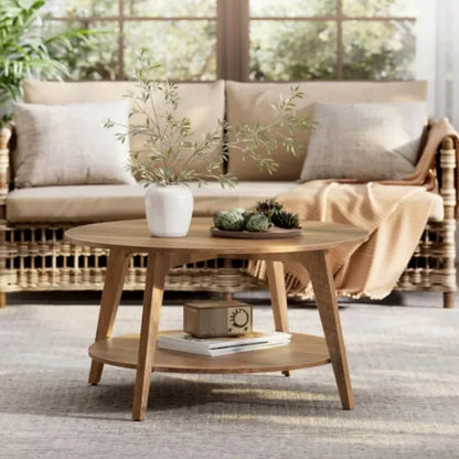Wooden Tea Table Luxury Household Simple Small Table Living Room Sofa Multi-layer Edge Several Solid Wood Bedroom Coffee Table