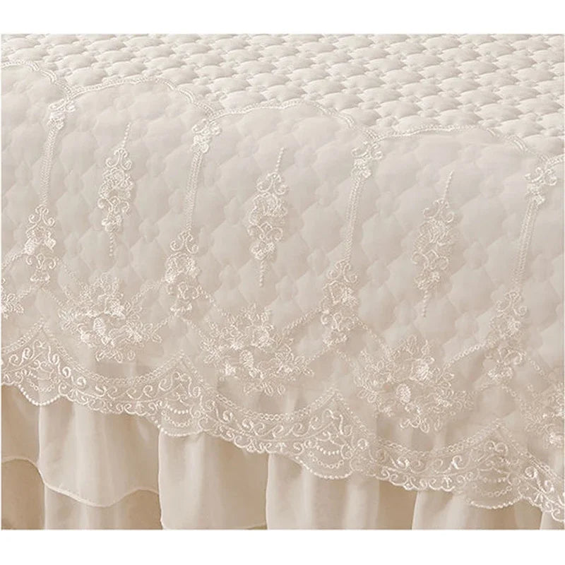 WASART Quilted thicken white bed sheet summer bedspread couple 2 people bed linens luxury double bed bedding king size 180x200cm
