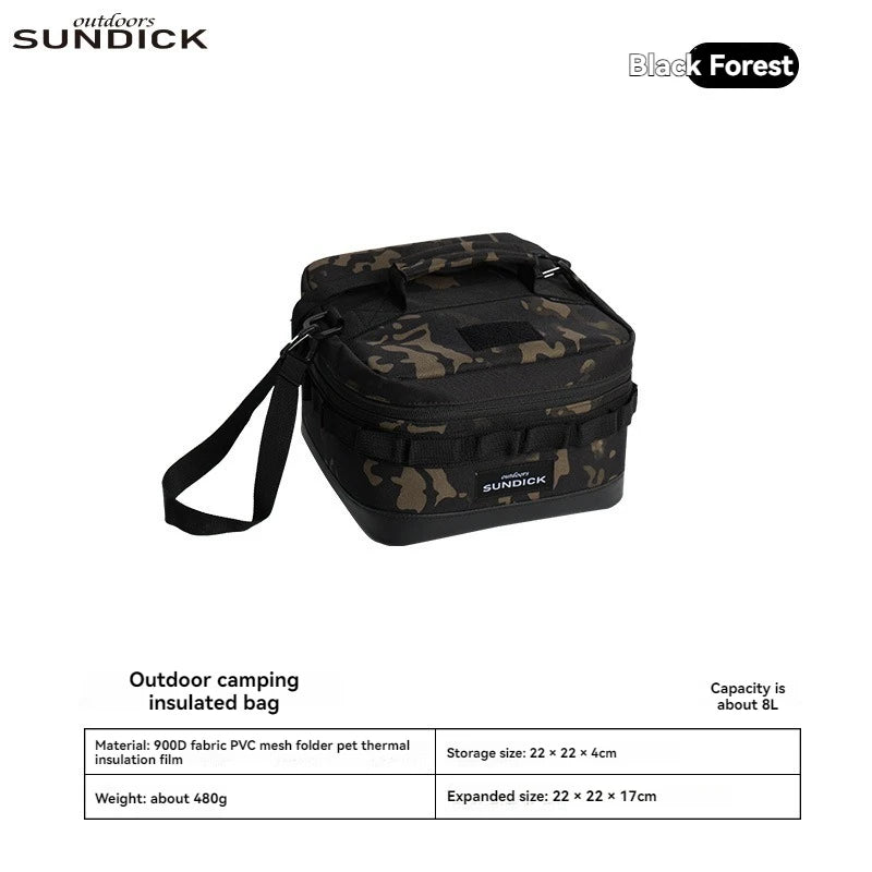 1 black/brown/Army green/camo optional camping insulated outdoor camping bowl cup storage bag