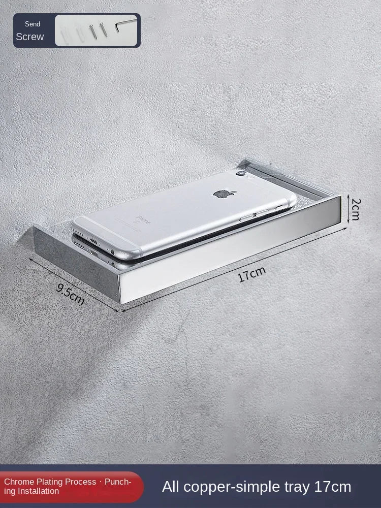 Zinc alloy, bathroom storage rack, wall mounted bathroom storage tray, mirror vanity storage rack